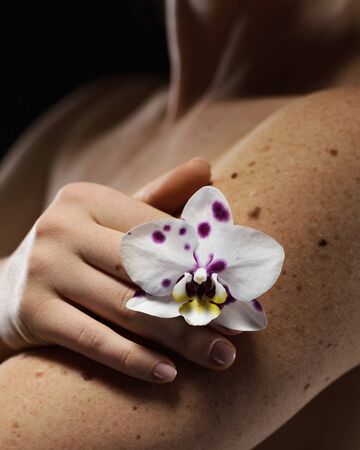 Woman with unusual beautyの写真素材