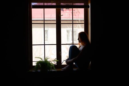 Redhead woman at quarantine