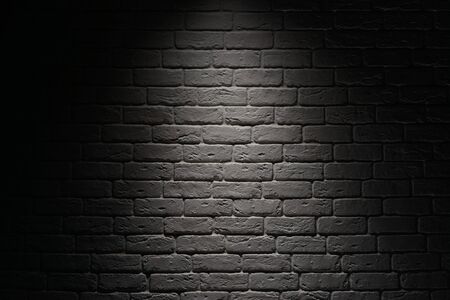 Picture of gray brick wall useful as backgroundの写真素材
