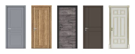 Doors for modern interior 3D renderの写真素材