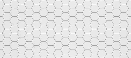 White hexagonal seamless tile textureの写真素材