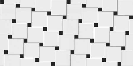 White and black square seamless tile textureの写真素材