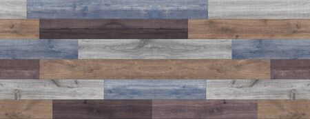 Multi-colored seamless old parquet textureの写真素材