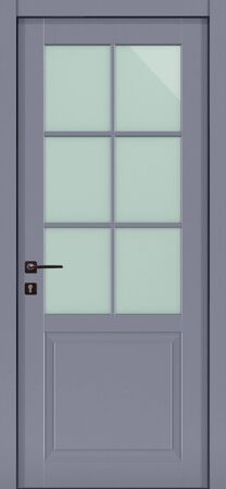 Door texture, gray color with glass, for modern interior 3D renderの写真素材