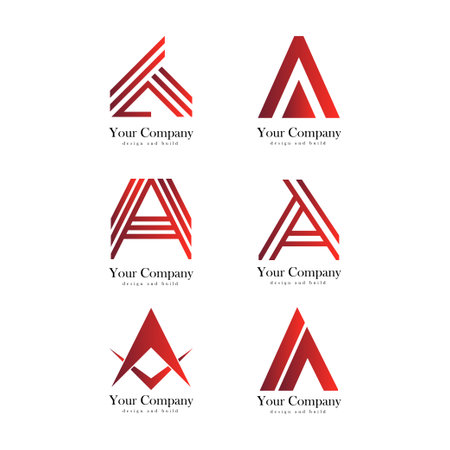 A Letter Logo Template vector icon illustration designのイラスト素材