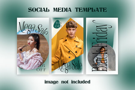 Fashion photo collage of young man and woman with fashion accessories.のイラスト素材