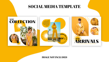 Social media post templates. Covers for social networks. Vector illustrationのイラスト素材