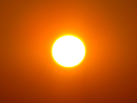  orange sunset in the summer の写真素材