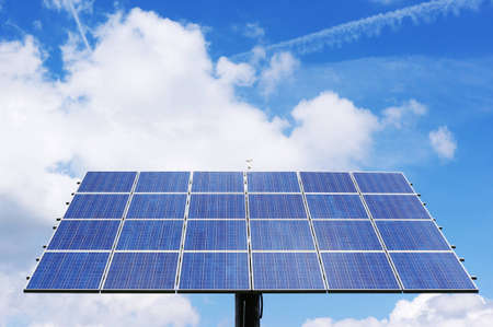 Rotatable solar mirror generating eco-friendly energy.の写真素材