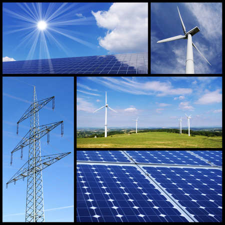 Clean & alternative energy collageの写真素材