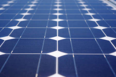 Green energy generating photovoltaic solar panel.の写真素材