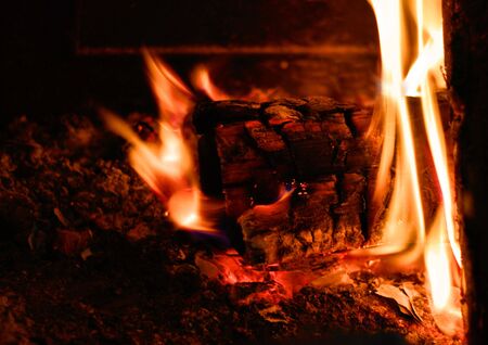 fire flames in black background
