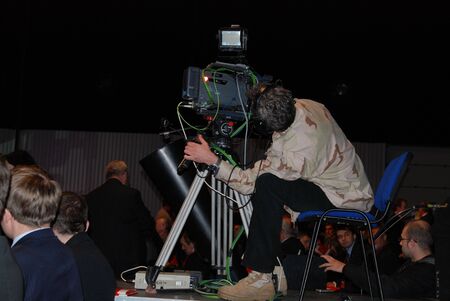 WARSAW - OCTOBER 9: Cameraman on National Convention SLD on October 9, 2010 in Warsaw, Poland. 