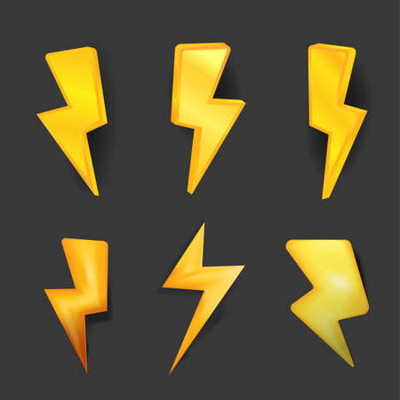 3d vector illustration lightning flash sale element designのイラスト素材