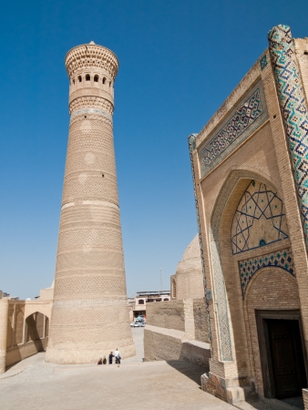 The Kalyan Minaret in old Bukhara, Uzbekistan.のeditorial素材
