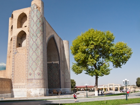 Bibi Khanym Mosque in Samarkand, Uzbekistanのeditorial素材