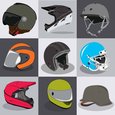 Stock Helmet Collectionのイラスト素材