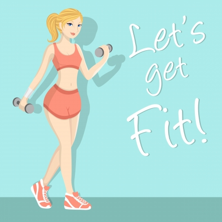 Sexy Fitness Babeのイラスト素材
