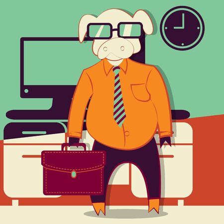 pork officeのイラスト素材