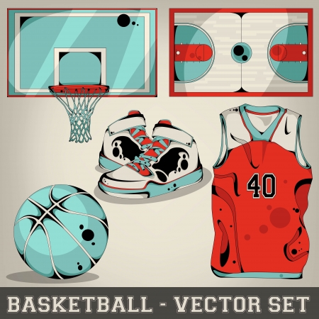 Basketball vector set のイラスト素材