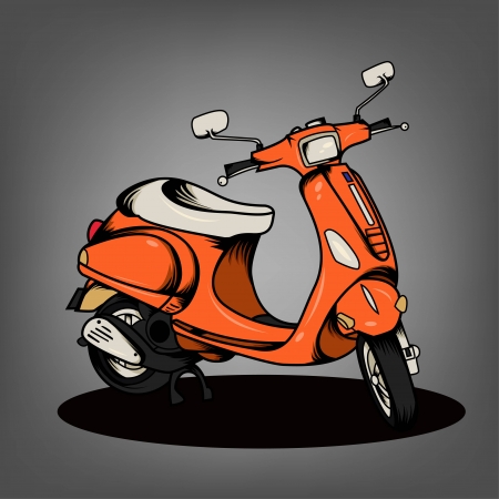Orange Scooterのイラスト素材
