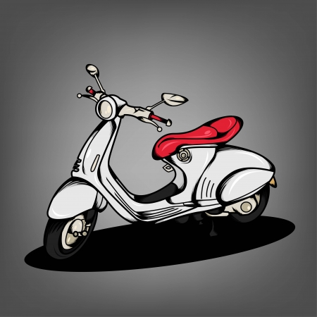 White Scooterのイラスト素材