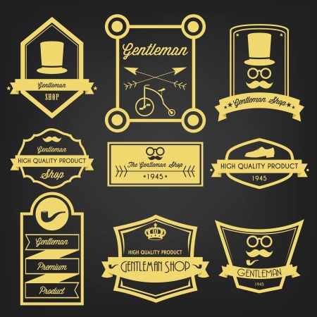 Gentleman Shop Vintage Labelのイラスト素材