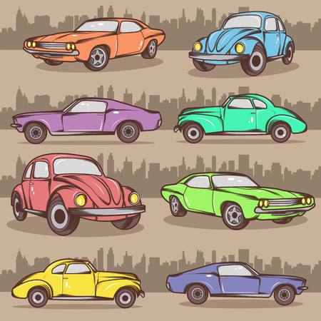Cartoon Car Collectionのイラスト素材