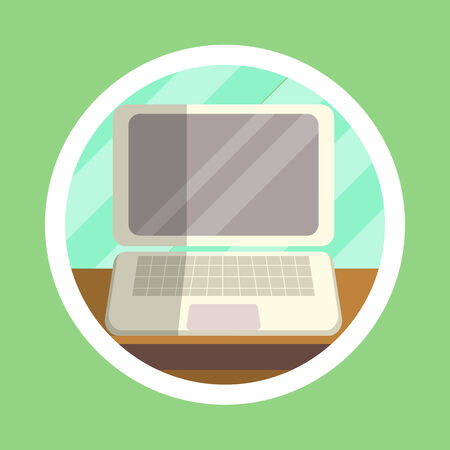 Laptop computer illustrationの写真素材