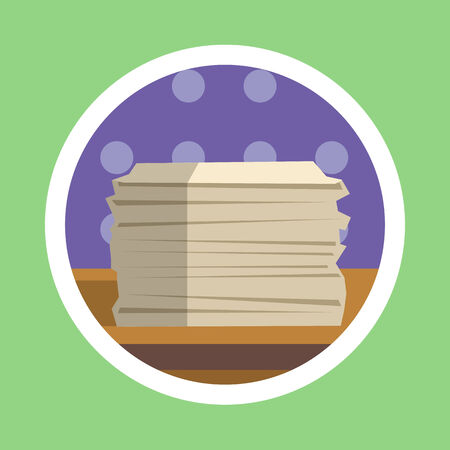 Pile of paper illustrationの写真素材