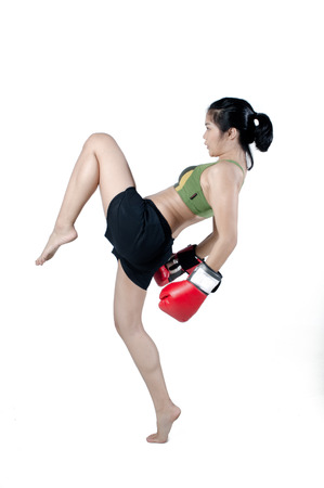 Asian Female Fighter の写真素材