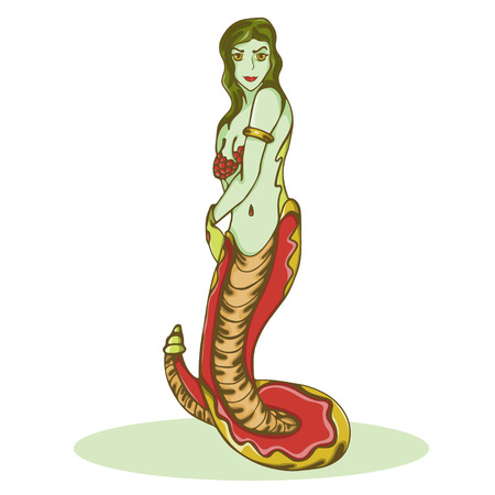 Lamia the child eating demon from ancient Greek mythologyのイラスト素材
