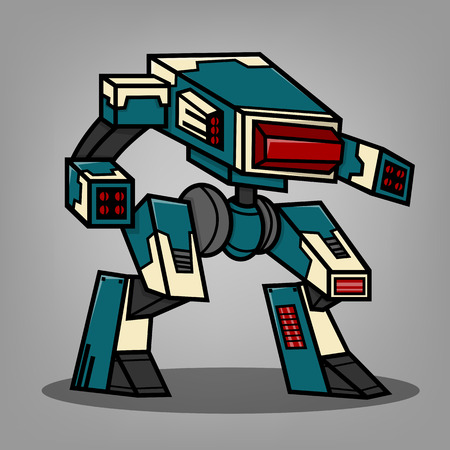 Square Box Style Robotのイラスト素材