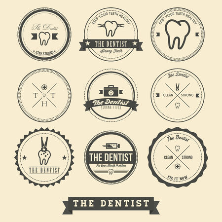 Dentist Label Designのイラスト素材
