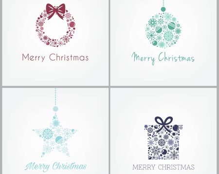 Perfect Christmas design for greetings card with white backgroundのイラスト素材