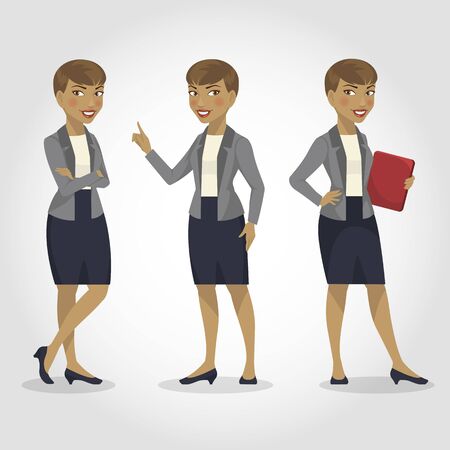 Female character African american business woman.のイラスト素材