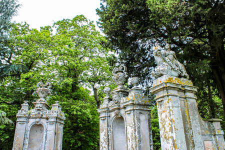 June 3, 2016 - Caprarola, Viterbo, Lazio, Italy - Villa Farnese, Renaissance and Mannerist construction. The garden (park) of the villa with statues and rich vegetation.のeditorial素材