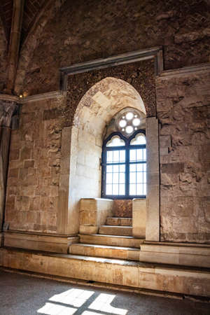 September 21, 2018 - Italy, Bari, Andria, Castel del Monte - the octagonal courtyard of the castleのeditorial素材