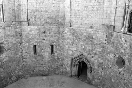 September 21, 2018 - Italy, Bari, Andria, Castel del Monte - the octagonal courtyard of the castleのeditorial素材