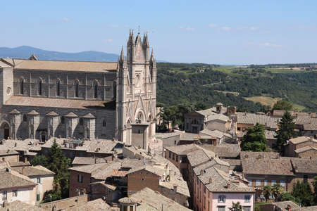 A glimpse of the city of Spoleto. Province of Perugia, Umbria, Italy.のeditorial素材