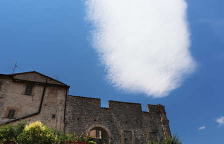 A glimpse of the city of Spoleto. Province of Perugia, Umbria, Italy.のeditorial素材