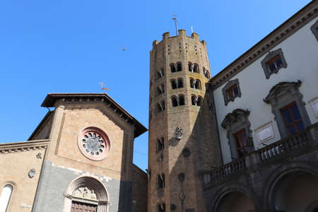 High view of the city of Orvieto. Province of Terni, Umbria, Italy.のeditorial素材