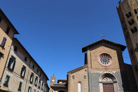 High view of the city of Orvieto. Province of Terni, Umbria, Italy.のeditorial素材