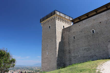 A glimpse of the city of Spoleto. Province of Perugia, Umbria, Italy.のeditorial素材