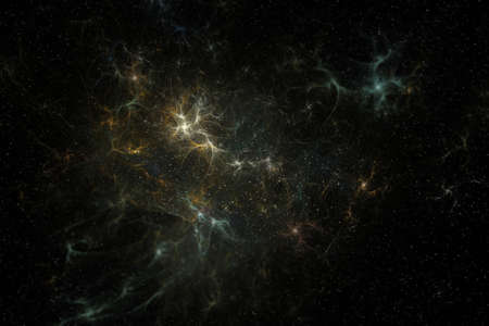 Abstract fractal wallpaper of a 3D computer generated image. Looking like a universe nebula full of...