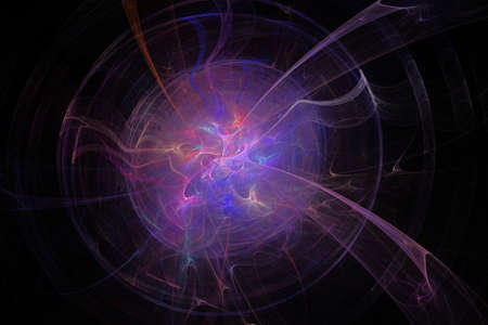 A science fiction concept of an abstract fractal concept. Of a energy portal or a atomic,...