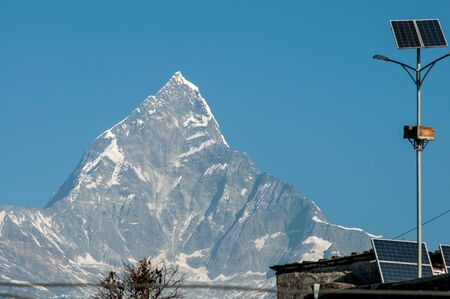 Use of Renewal enerty at remote area of Nepalの写真素材