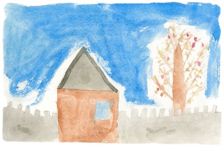 Children's paint houseの写真素材