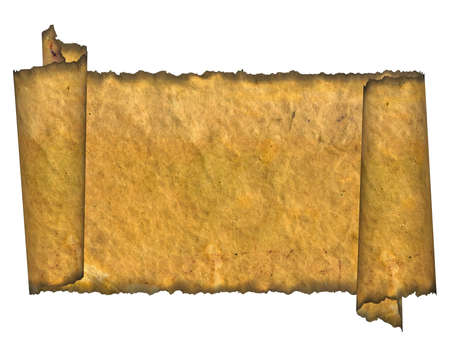 Vintage grunge rolled parchment illustration (natural paper texture)の写真素材