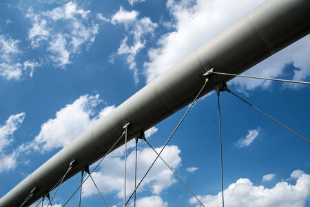 Pipe on the sky backgroundの写真素材